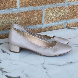 Fabio rusconi Scalloped Leather Pumps 40.5/10.5